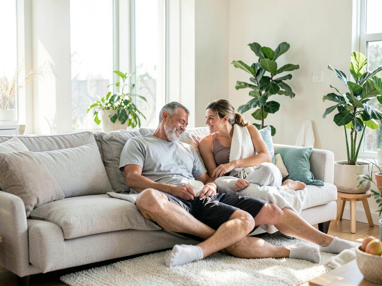 Clients profitant d'un soin de bien-être à domicile